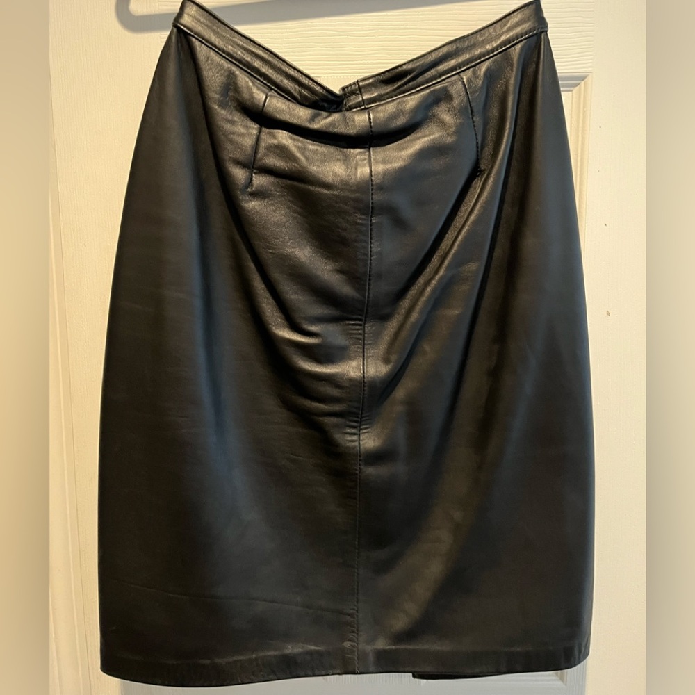 Vintage Leather Skirt by London Paris New York size 12